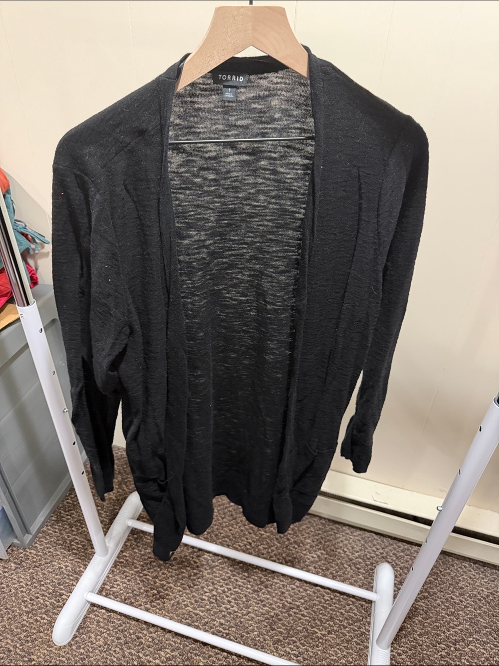 torrid Black Open-Front Women's Cardigan
